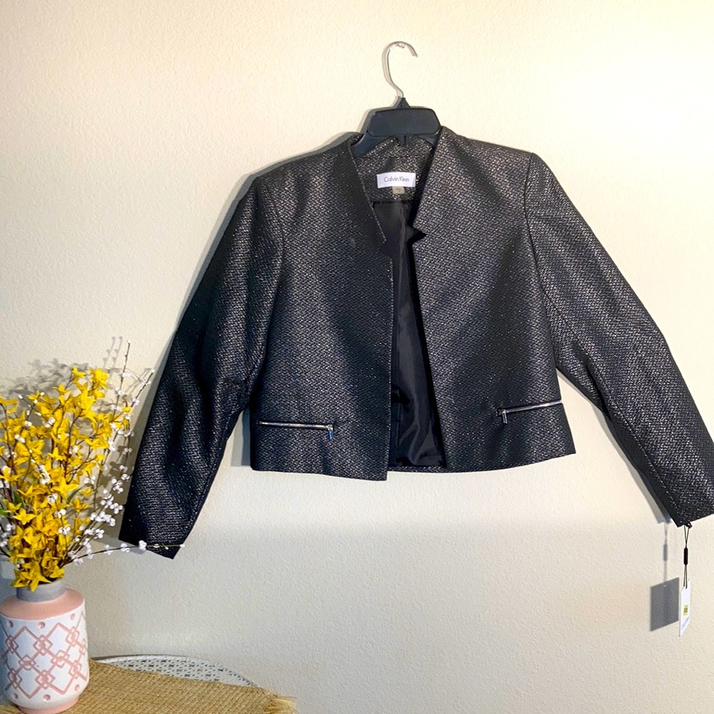 Calvin Klein Neck open front Blazer Jacket